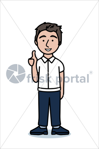 Casual professional, illustrated business avatar, stock vector (#SC008)