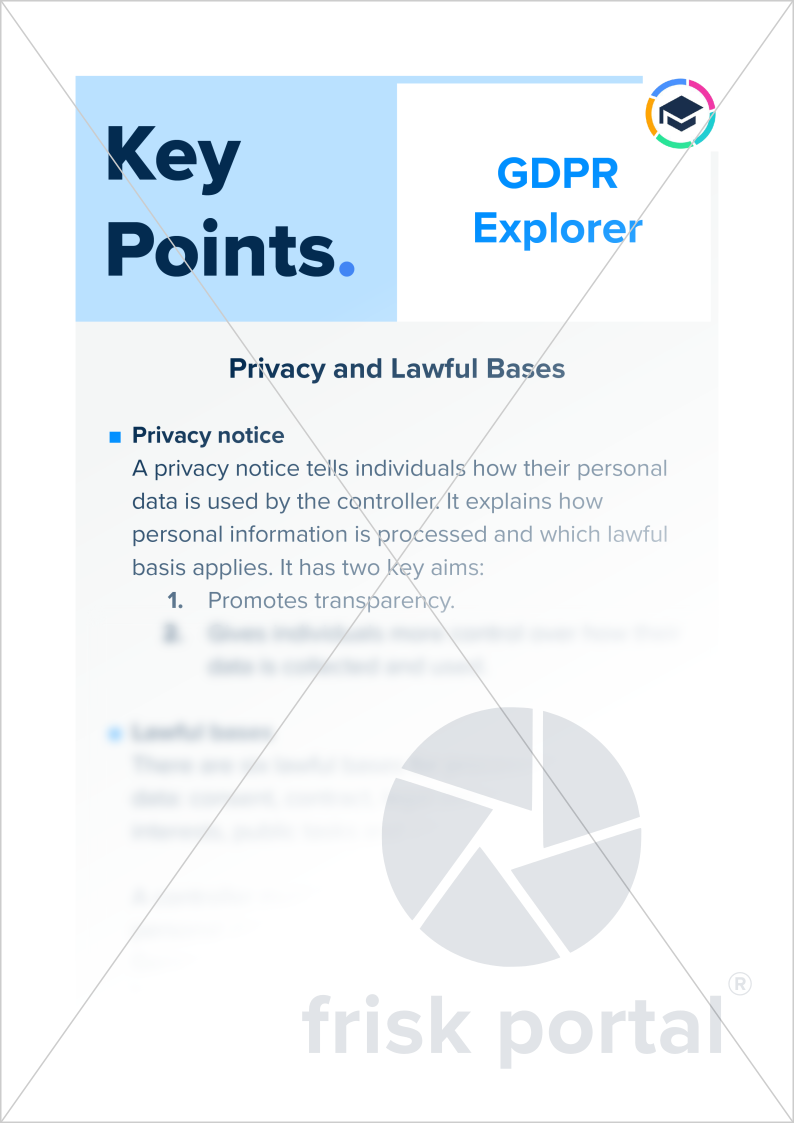 GDPR: Key Points – Privacy and Lawful Bases for staff (one-page PDF)