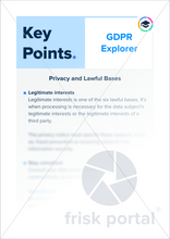 Load image into Gallery viewer, GDPR: Key Points – Privacy and Lawful Bases for staff (one-page PDF)
