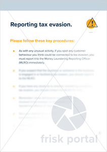 AML/CTF: Reporting tax evasion for staff working in FinTechs (one-page PDF)