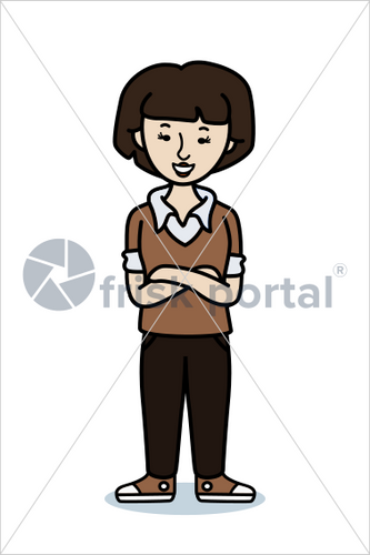 Casual professional, illustrated business avatar, stock vector (#SC003)
