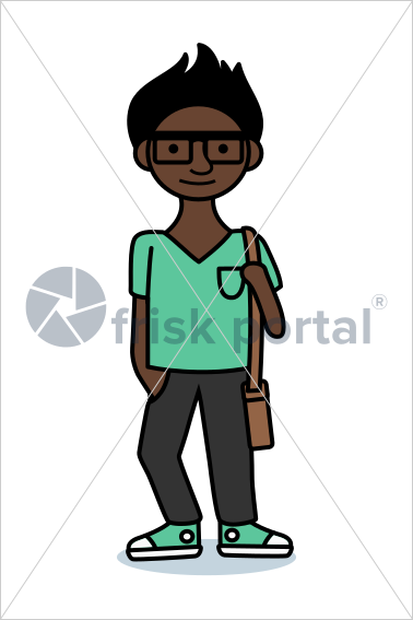 Casual professional, illustrated business avatar, stock vector (#SC010)