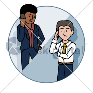 Professional working, illustrated business avatar, stock vector (#CI004)